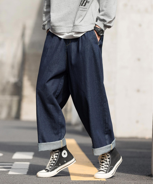 【セール】【neos -addictive design-】ワイドシルエット バルーン デニムパンツ（デニムパンツ）｜neos（ネオス）