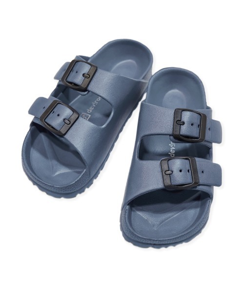 devirock（デビロック）の「ツーバンドサンダル（サンダル・キッズ・ブラック/オフホワイト/ブルー系その他・23.0cm/22.0cm/17.0cm/18.0cm/19.0cm/20.0cm/21.0cm）」の3枚目の写真