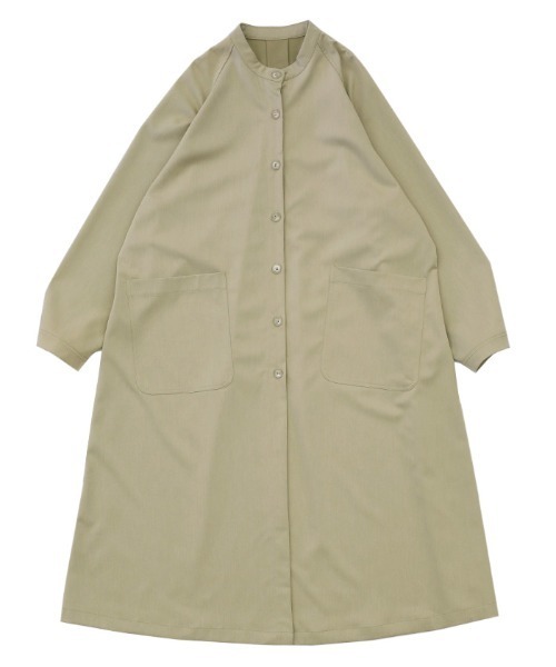 select MOCA(セレクトモカ)の「2021 SS ノーカラーシンプルシャツアウター(ノーカラーコート・レディース・ライトオリーブ/ホワイト・FREE)」の21枚目の写真