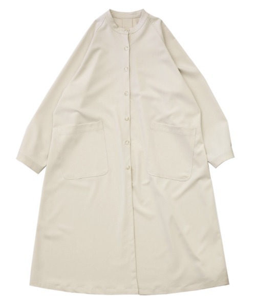 select MOCA(セレクトモカ)の「2021 SS ノーカラーシンプルシャツアウター(ノーカラーコート・レディース・ライトオリーブ/ホワイト・FREE)」の20枚目の写真