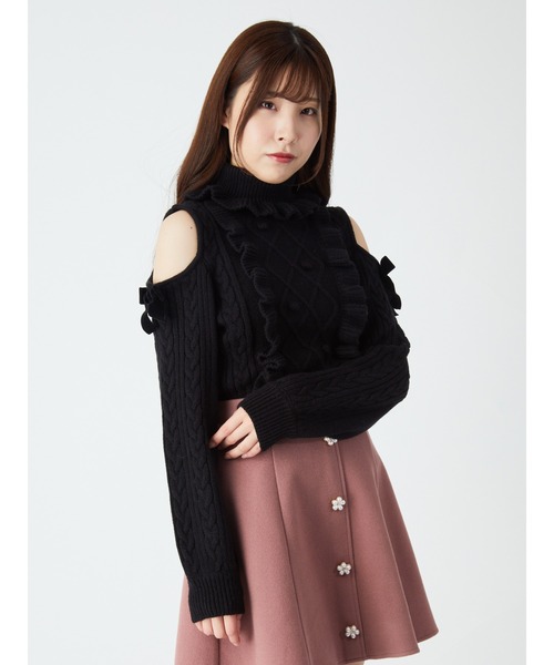 セール ポンポンケーブル肩開きニット ニット セーター Ank Rouge アンクルージュ のファッション通販 Zozotown