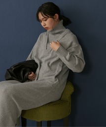 Aunt Marie's | レイヤード風深Vネックニットワンピース【2WAY】/AuntMarie’ｓ(ワンピース)