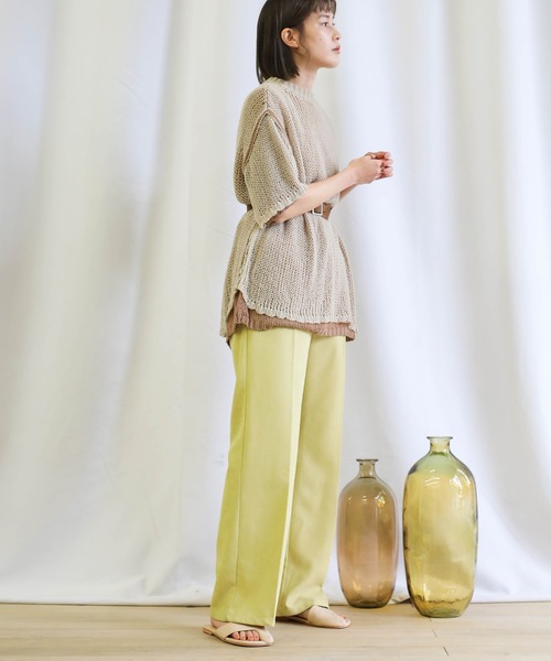 select MOCA(セレクトモカ)の「2021 SS トゥープライデザインニット(ニット/セーター・レディース・オフホワイト/ミント・FREE)」の9枚目の写真