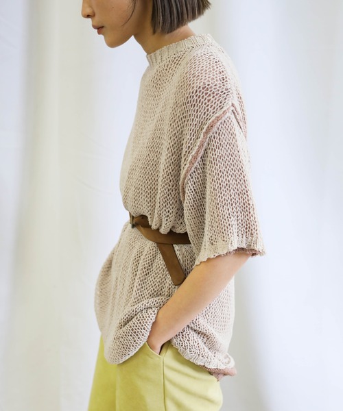 select MOCA(セレクトモカ)の「2021 SS トゥープライデザインニット(ニット/セーター・レディース・オフホワイト/ミント・FREE)」の20枚目の写真