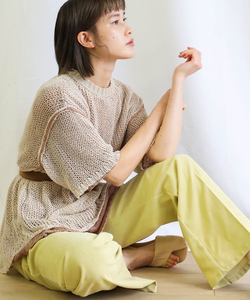 select MOCA(セレクトモカ)の「2021 SS トゥープライデザインニット(ニット/セーター・レディース・オフホワイト/ミント・FREE)」の14枚目の写真