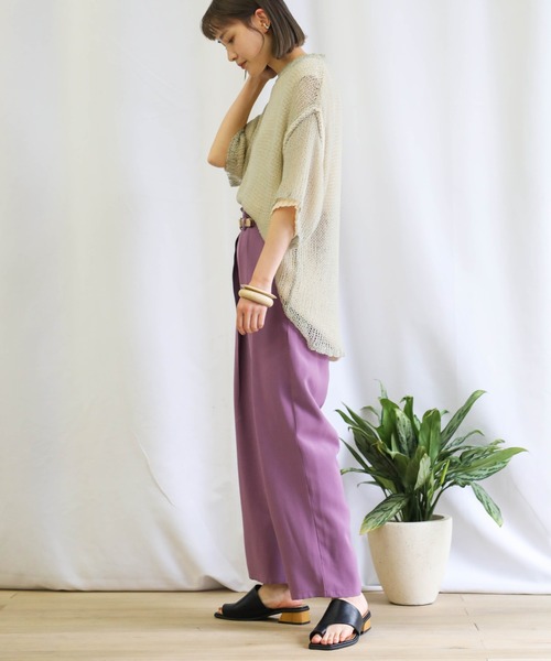 select MOCA(セレクトモカ)の「2021 SS トゥープライデザインニット(ニット/セーター・レディース・オフホワイト/ミント・FREE)」の19枚目の写真