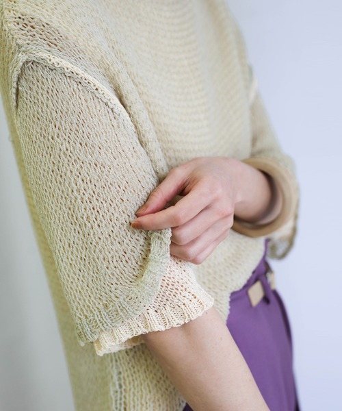 select MOCA(セレクトモカ)の「2021 SS トゥープライデザインニット(ニット/セーター・レディース・オフホワイト/ミント・FREE)」の17枚目の写真