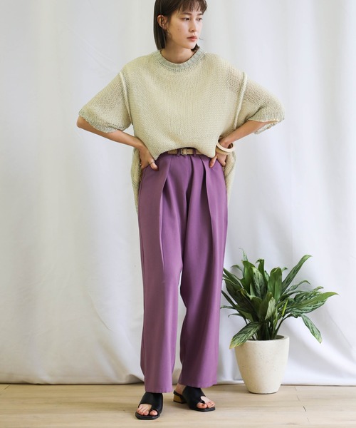 select MOCA(セレクトモカ)の「2021 SS トゥープライデザインニット(ニット/セーター・レディース・オフホワイト/ミント・FREE)」の8枚目の写真