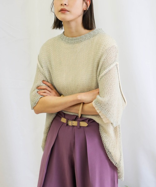 select MOCA(セレクトモカ)の「2021 SS トゥープライデザインニット(ニット/セーター・レディース・オフホワイト/ミント・FREE)」の22枚目の写真