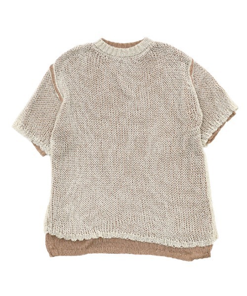 select MOCA(セレクトモカ)の「2021 SS トゥープライデザインニット(ニット/セーター・レディース・オフホワイト/ミント・FREE)」の5枚目の写真