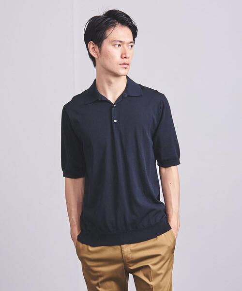 ＜SOVEREIGN（ソブリン）＞ ハイツイスト コットンニット ポロシャツ SOVEREIGN＞ ハイツイスト コットン ニットポロシャツ