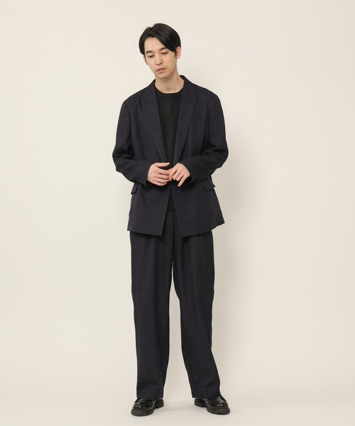 KASHIYAMA（カシヤマ）の「リネンライクポリエステルストレッチ4Bジャケット（テーラードジャケット・メンズ・ネイビー/ブラック・マルチサイズ）」の7枚目の写真