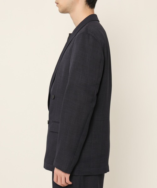 KASHIYAMA（カシヤマ）の「リネンライクポリエステルストレッチ4Bジャケット（テーラードジャケット・メンズ・ネイビー/ブラック・マルチサイズ）」の9枚目の写真