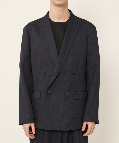 KASHIYAMA（カシヤマ）の「リネンライクポリエステルストレッチ4Bジャケット（テーラードジャケット・メンズ・ネイビー/ブラック・マルチサイズ）」の6枚目の写真