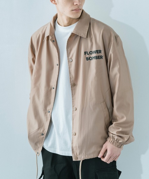 新品タグ付き ヴァンジャケット コーチジャケット ブルゾン バックロゴ ベージュ BRANDALISED（ブランダライズド）の「BANKSY/バンクシー オーバー