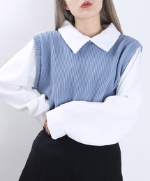 WC | WC/ニットドッキングシャツ(ワンピース)