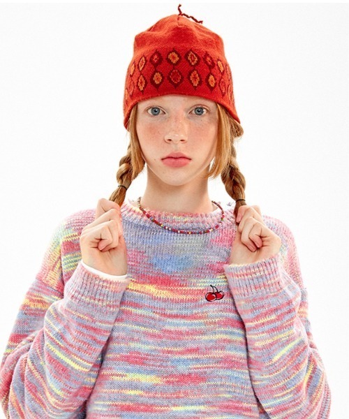 Kyoii★韓国ブランド★LIBBED KNIT SHORT PT_3COLOR KIXI】☆(UNISEX) Glitter Knit Short Beanie☆韓国で大人気