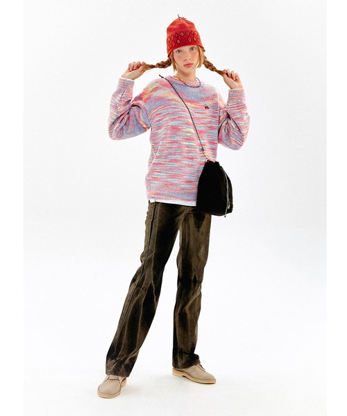 KIRSH（キルシー）の「【KOREA KIRSH オリジナルライン】『KIRSH/キルシー』SMALL CHERRY DYEING KNIT/スモール チェリー ダイイング ニット（ニット/セーター・レディース・ピンク/ブルー・FREE）」の8枚目の写真