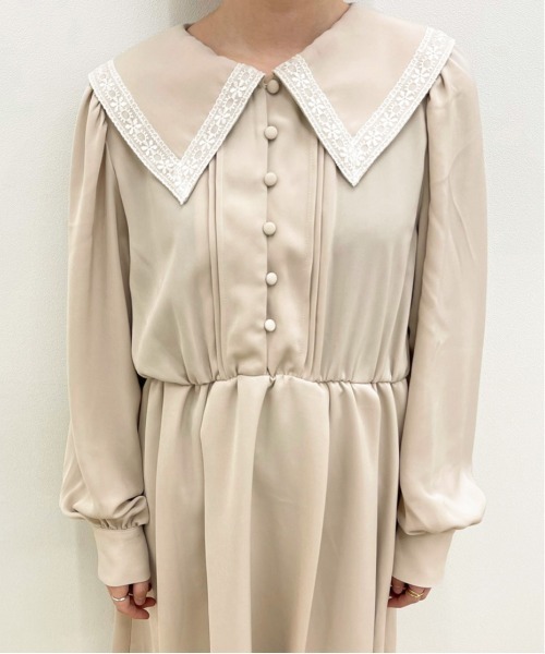 apres jour(アプレジュール)の「パイピングレース襟ワンピース【ZOZOTOWN限定アイテム】(ワンピース・レディース・ブルー系その他/ピンクベージュ/アイボリー/グレイッシュベージュ・X-LARGE/フリー)」の13枚目の写真