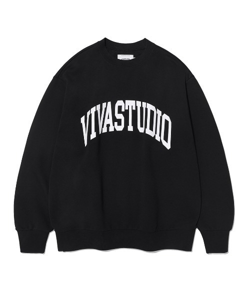 VIVASTUDIO(ビバスタジオ)の「COLLEGE LOGO CREWNECK(スウェット・メンズ・ネイビー/ブラック/グレー・SMALL/X-LARGE/MEDIUM/LARGE)」の4枚目の写真