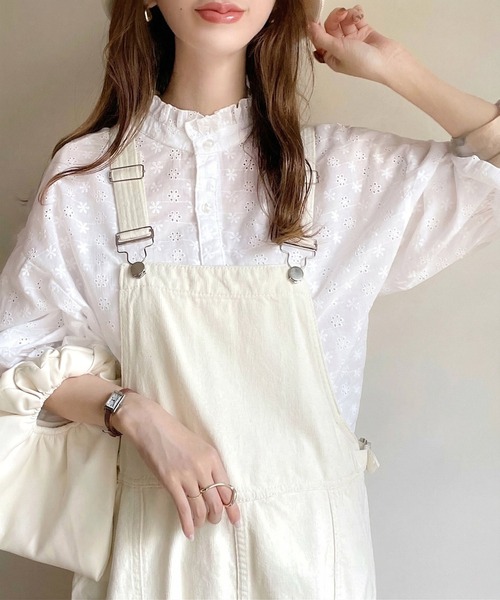 classicalelf（クラシカルエルフ）の「《予約受付中》大人が着るのはこれ。2way花柄刺繍ブラウス。（シャツ/ブラウス・レディース・ホワイト/ブラック/モカ・MEDIUM/LARGE/X-LARGE/SMALL）」の11枚目の写真