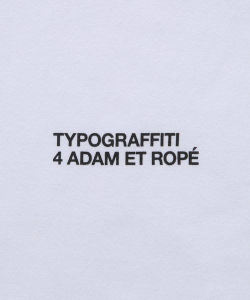 ADAM ET ROPE'(アダムエロペ)の「【TYPOGRAFFITI 4 ADAM ET ROPE'】CONSTRUCTION LST(Tシャツ/カットソー・メンズ・ホワイト/ブラック・L/M/XL)」の9枚目の写真