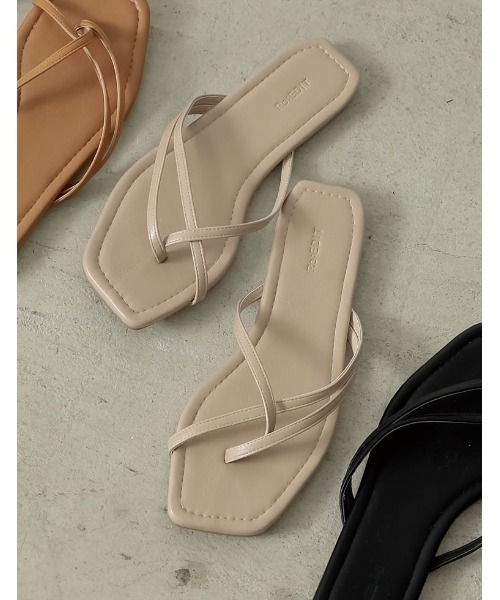 Re:EDIT（リエディ）の「クロストングビーチサンダル（サンダル・レディース・ブラック/シルバー/キャメル/ゴールド/グレイッシュベージュ/パイソン・SMALL/MEDIUM/X-SMALL/LARGE/X-LARGE/XX-LARGE/XXX-LARGE）」の3枚目の写真