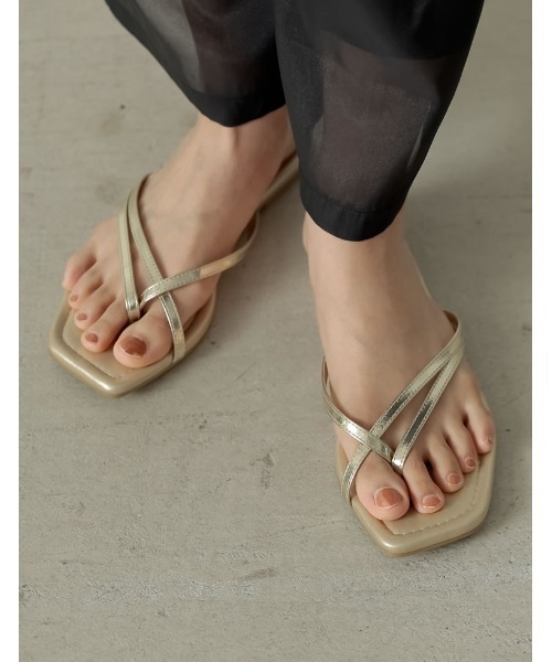 Re:EDIT（リエディ）の「クロストングビーチサンダル（サンダル・レディース・ブラック/シルバー/キャメル/ゴールド/グレイッシュベージュ/パイソン・SMALL/MEDIUM/X-SMALL/LARGE/X-LARGE/XX-LARGE/XXX-LARGE）」の6枚目の写真