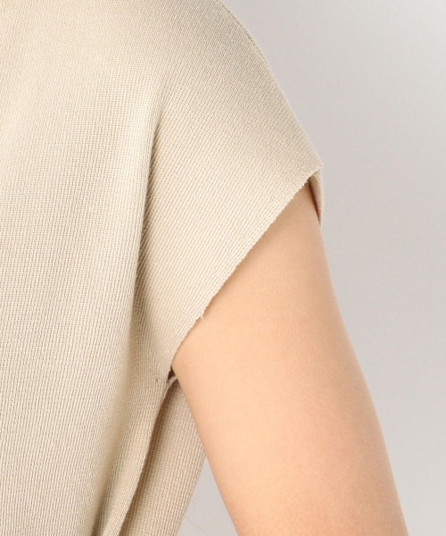 MEW'S REFINED CLOTHES（ミューズリファインドクローズ）の「バーアクセ付ニットワンピース（ワンピース・レディース・グレイッシュベージュ/ベージュ/ネイビー・MEDIUM）」の10枚目の写真