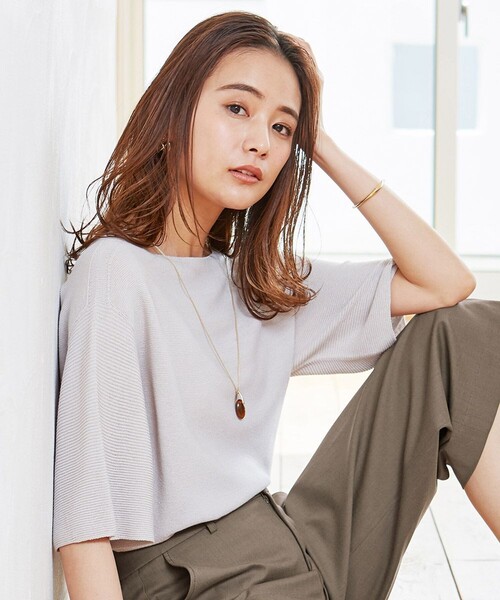 新品 J.press【洗える】リネンミックスホールガーメンニット セール】【洗える】リネンミックスホールガーメント ニット
