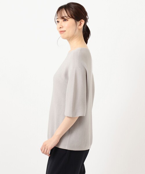 J.PRESS(ジェイプレス)の「【洗える】リネンミックスホールガーメント ニット(ニット/セーター・レディース・ピンク系/ライトグレー系/ライトグリーン系/ブラウン系・T13/T15)」の12枚目の写真
