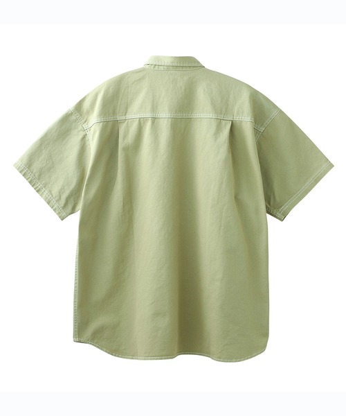 X-girl（エックスガール）の「FACE TWILL S/S SHIRT（シャツ/ブラウス・レディース・ブラック/ベージュ/グリーン/チャコール・S/M）」の21枚目の写真