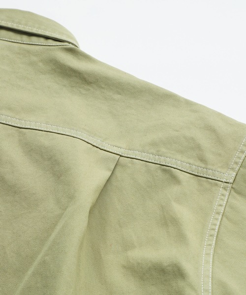 X-girl（エックスガール）の「FACE TWILL S/S SHIRT（シャツ/ブラウス・レディース・ブラック/ベージュ/グリーン/チャコール・S/M）」の8枚目の写真