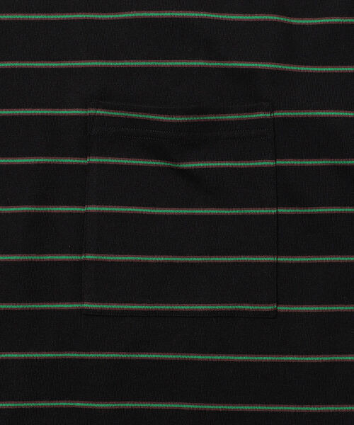 BEAMS LIGHTS（ビームスライツ）の「BEAMS LIGHTS / エクストラ ヘビーウェイト ボーダー ポケット Tシャツ（Tシャツ/カットソー・メンズ・ベージュ系その他/ホワイト系その他/ブラック系その他/グリーン系その他2/ブラック系その他4・L/S/M）」の10枚目の写真