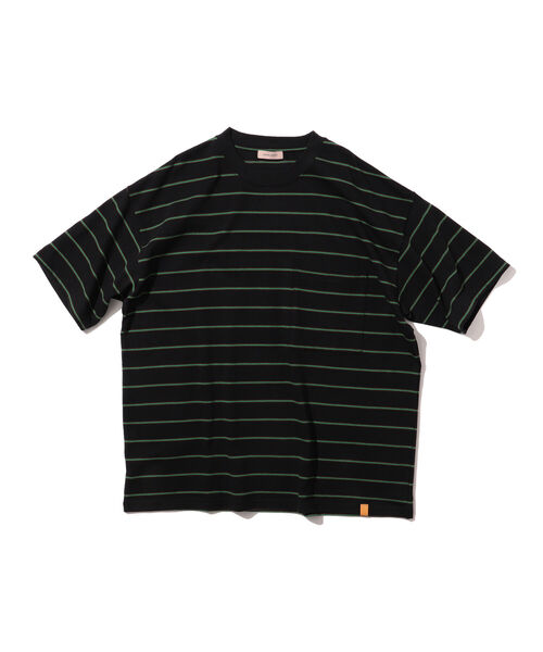 BEAMS LIGHTS（ビームスライツ）の「BEAMS LIGHTS / エクストラ ヘビーウェイト ボーダー ポケット Tシャツ（Tシャツ/カットソー・メンズ・ベージュ系その他/ホワイト系その他/ブラック系その他/グリーン系その他2/ブラック系その他4・L/S/M）」の15枚目の写真