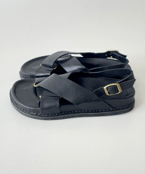 CANAL JEAN（キャナルジーン）の「from Lagoon(フロムラグーン) ゴムソールレザーストラップサンダル（サンダル・レディース・ブラック/ベージュ・38/39/36/37）」の6枚目の写真