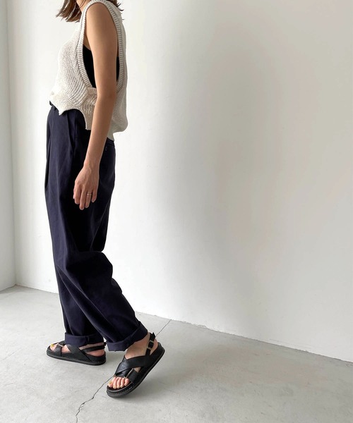 CANAL JEAN（キャナルジーン）の「from Lagoon(フロムラグーン) ゴムソールレザーストラップサンダル（サンダル・レディース・ブラック/ベージュ・38/39/36/37）」の11枚目の写真