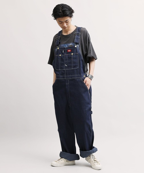 Dickies(ディッキーズ)の「Dickies / ディッキーズ Overall オーバーオール / オールインワン(サロペット/オーバーオール・メンズ・ブラウン/インディゴブルー/ライトインディゴブルー/ストライプ/ホワイト/ブラック・30inch/34inch/32inch/36inch/38inch)」の16枚目の写真