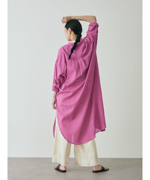 GARAGE OF GOOD CLOTHING(ガレージオブグッドクロージング)の「綿麻シャツワンピース*(ワンピース・レディース・ブラック/ピンク/ブラウン/ブルー・FREE)」の15枚目の写真