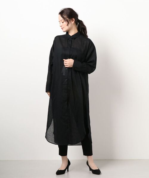 GARAGE OF GOOD CLOTHING(ガレージオブグッドクロージング)の「綿麻シャツワンピース*(ワンピース・レディース・ブラック/ピンク/ブラウン/ブルー・FREE)」の9枚目の写真