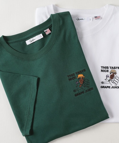 make a ray!(メイク ア レイ!)の「ワンポイント サガラ刺繍 ビッグシルエット 半袖Tシャツ/ USAコットン(Tシャツ/カットソー・メンズ・グリーン/ホワイト系その他3/ブルー/ホワイト系その他2/ブラック/ホワイト系その他/ホワイト/ミント・L/M)」の7枚目の写真