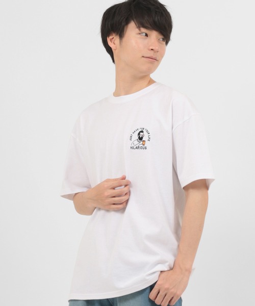 make a ray!(メイク ア レイ!)の「ワンポイント サガラ刺繍 ビッグシルエット 半袖Tシャツ/ USAコットン(Tシャツ/カットソー・メンズ・グリーン/ホワイト系その他3/ブルー/ホワイト系その他2/ブラック/ホワイト系その他/ホワイト/ミント・L/M)」の14枚目の写真