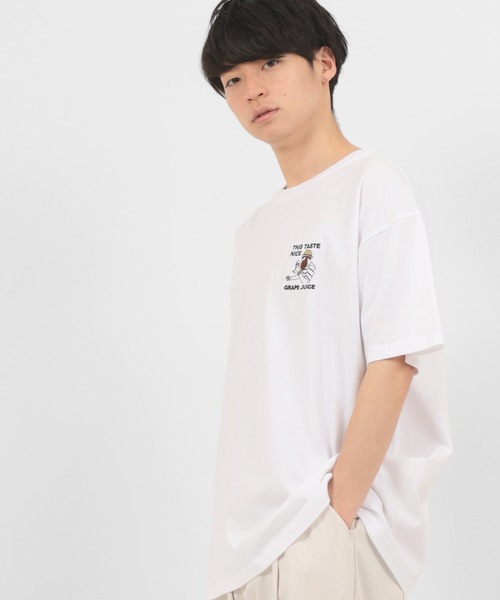make a ray!(メイク ア レイ!)の「ワンポイント サガラ刺繍 ビッグシルエット 半袖Tシャツ/ USAコットン(Tシャツ/カットソー・メンズ・グリーン/ホワイト系その他3/ブルー/ホワイト系その他2/ブラック/ホワイト系その他/ホワイト/ミント・L/M)」の19枚目の写真