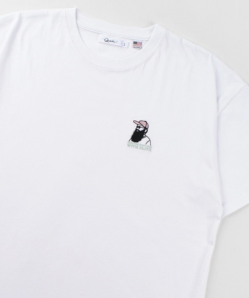make a ray!(メイク ア レイ!)の「ワンポイント サガラ刺繍 ビッグシルエット 半袖Tシャツ/ USAコットン(Tシャツ/カットソー・メンズ・グリーン/ホワイト系その他3/ブルー/ホワイト系その他2/ブラック/ホワイト系その他/ホワイト/ミント・L/M)」の10枚目の写真