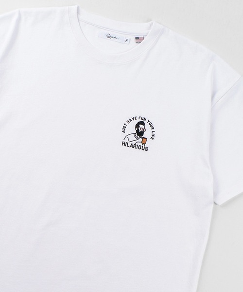 make a ray!(メイク ア レイ!)の「ワンポイント サガラ刺繍 ビッグシルエット 半袖Tシャツ/ USAコットン(Tシャツ/カットソー・メンズ・グリーン/ホワイト系その他3/ブルー/ホワイト系その他2/ブラック/ホワイト系その他/ホワイト/ミント・L/M)」の15枚目の写真