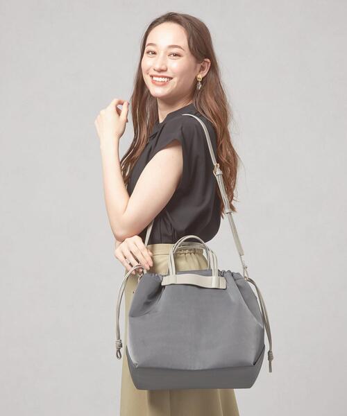 closet story（クローゼットストーリー）の「＜closet story（クローゼットストーリー）＞ ナイロン 3WAY ハンドル トートバッグ（トートバッグ・レディース・ブラック/ベージュ/グレー・FREE）」の15枚目の写真
