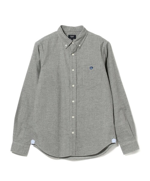 BEAMS HEART（ビームスハート）の「コーヒー刺繍 ボタンダウン ネルシャツ【ユニセックス】（シャツ/ブラウス・メンズ・ネイビー/グレー/その他/ライトグレー/インディゴブルー・MEDIUM/LARGE/SMALL/X-LARGE）」の19枚目の写真