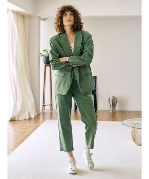 Ungrid（アングリッド）の「カラーコーデュロイジャケット（テーラードジャケット・レディース・キャメル/パープル/グリーン・FREE）」の8枚目の写真