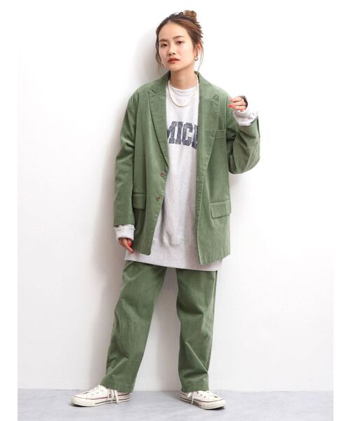 Ungrid（アングリッド）の「カラーコーデュロイジャケット（テーラードジャケット・レディース・キャメル/パープル/グリーン・FREE）」の16枚目の写真