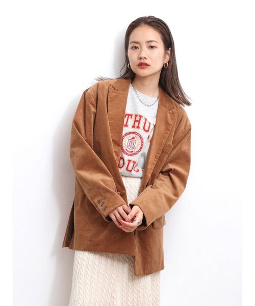 Ungrid（アングリッド）の「カラーコーデュロイジャケット（テーラードジャケット・レディース・キャメル/パープル/グリーン・FREE）」の14枚目の写真